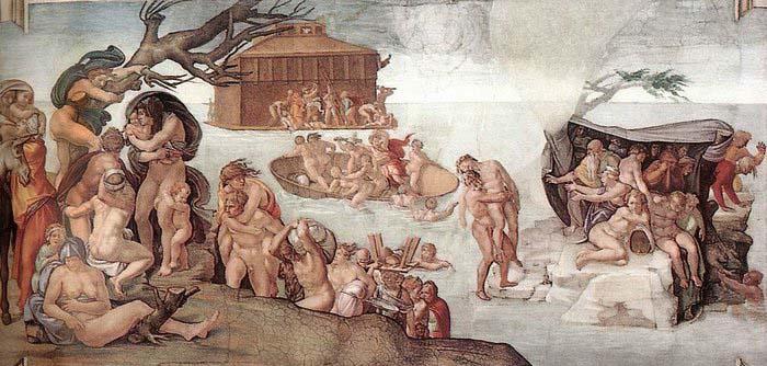 Michelangelo Buonarroti The Deluge Sweden oil painting art
